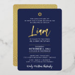 BAR MITZVAH-Schrift, in der Goldmedaille blau gesc Folieneinladung<br><div class="desc">von kat massard >>> WWW.SIMPLYSWEETPAPERIE.COM << Ein elegantes, einfaches Design für die BAT Ihres Kindes oder BAR MITZVAH Liebe das Design, aber möchte einige Veränderungen sehen - ein anderes Farbschema, Produkt, ein Foto hinzufügen oder angepasst für einen anderen Anlass - keine Sorgen einfach kontaktieren Sie mich, kat@simplysweetPAPERIE.com - ich bin...</div>