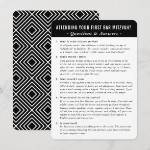 BAR MITZVAH Service-Frage und -Antwort Einladung