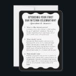 BAR MITZVAH Service Information Schwarz-weiß Einladung<br><div class="desc">von kat massard >>> WWW.SIMPLYSWEETPAPERIE.COM << Eine praktische Einlage für Ihren BAR/BAT MITZVAH,  in der einige Fragen und Antworten beschrieben werden</div>