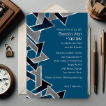 Bar Mitzvah Silver Aquamarin Blue Gray Star von Da Einladung<br><div class="desc">Bar Mitzvah Silver Aquamarin Blue Gray Star von David Bar Mitzvah und Bat Mitzvah Einladung Set von Umua entworfen. Gedruckt und ausgeliefert von Zazzle oder seinen Partnern.</div>