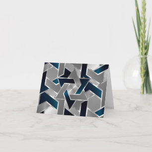 Bar Mitzvah Silver Aquamarin Blue Gray Star von Da Karte