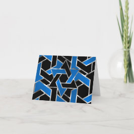 Bar Mitzvah Silver Blue Black Star von David Dankeskarte