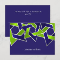 Bar Mitzvah Silver Blue Lime Green Star von David