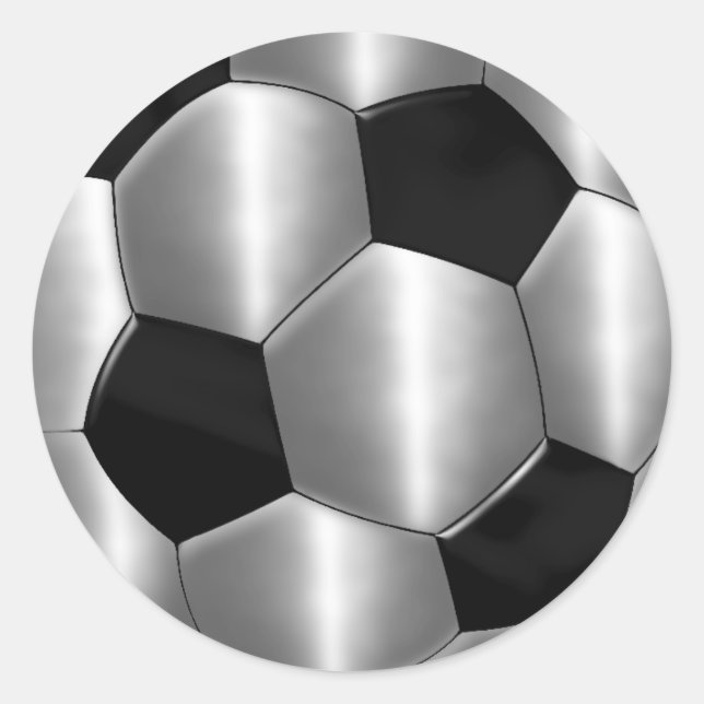 Bar Mitzvah Silver Soccer Balls Runder Aufkleber (Vorderseite)