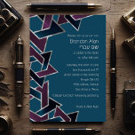 Bar Mitzvah Silver Teal Purple Star of David Einladung<br><div class="desc">Bar Mitzvah Silver Aquamariner Lila Star von David Bar Mitzvah und Bat Mitzvah Einladung Set von Umua entworfen. Gedruckt und ausgeliefert von Zazzle oder seinen Partnern.</div>