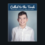 Bar Mitzvah Simple Custom Foto Einladung<br><div class="desc">Design besteht aus Sans Serif Typografie und spielerischer,  kursiver Schrift Typografie auf einem einfachen Hintergrund. Hinzufügen eines benutzerdefinierten horizontalen Fotos. Abrufbar unter: http://www.zazzle.com/store/selectpartysupplies</div>