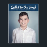 Bar Mitzvah Simple Custom Foto Einladung<br><div class="desc">Design besteht aus Sans Serif Typografie und spielerischer,  kursiver Schrift Typografie auf einem einfachen Hintergrund. Hinzufügen eines benutzerdefinierten horizontalen Fotos. Abrufbar unter: http://www.zazzle.com/store/selectpartysupplies</div>