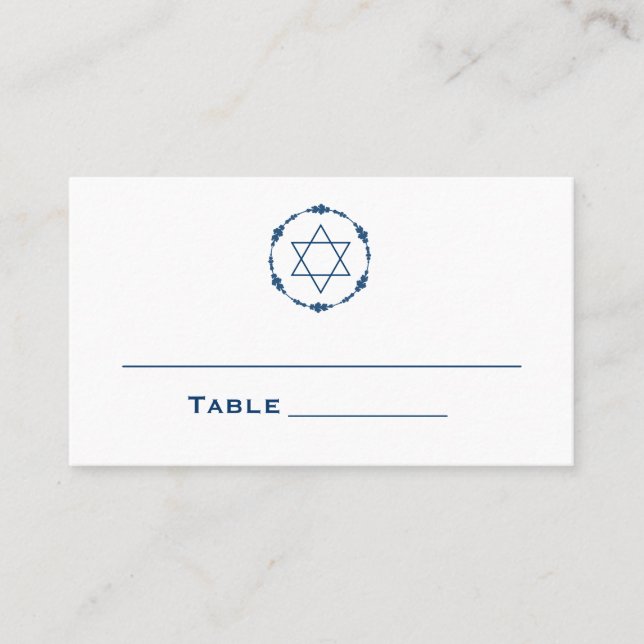 Bar Mitzvah Sitzkarten Tafelkarten Platzkarten (Vorderseite)