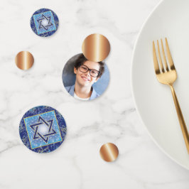 Bar Mitzvah Star in David Royal Gold Konfetti