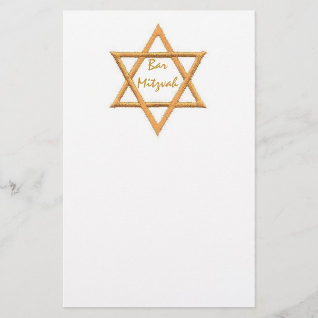 Bar Mitzvah/Star von David Briefpapier (Vorderseite)