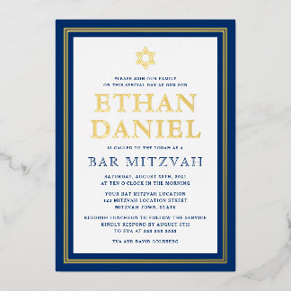 Bar mitzvah Star von David Folieneinladung