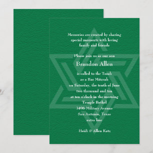 Bar Mitzvah Star von David Green Einladung