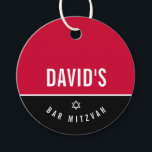 BAR MITZVAH Stern Moderner Junge Graurot Geschenkanhänger<br><div class="desc">von kat massard >>> https://linktr.ee/simplysweetpaperie << Ein einfaches,  personalisiertes Tag,  das sich perfekt eignet,  um Tags für Ihre besondere Veranstaltung zu bevorzugen.</div>