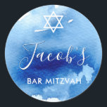 BAR MITZVAH-Stern Runder Aufkleber<br><div class="desc">von kat massage >>> WWW.SIMPLYSWEETPAPERIE.COM <<<</div>