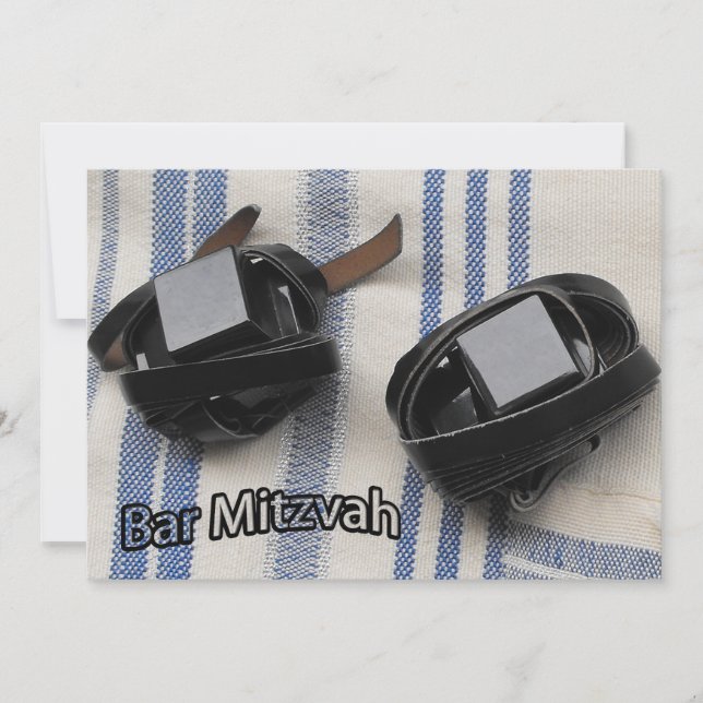 Bar Mitzvah - Tallis & Tefillin Karte (Vorderseite)
