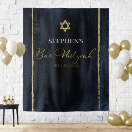Bar Mitzvah Watercolor Backdrops | Abstraktes Blau Wandteppich
