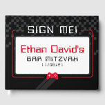 BAR MITZVAH WELCOME Gamer cool angesagter schwarze Gästebuch<br><div class="desc">durch kat massard >>>> WWW.SIMPLYSWEETPAPERIE.COM<<< - - - - - - - - - - - - - - - - A super cool GAMER THEMED welcome sign for your event. Setup as a template it is simple for you to add your own details, or hit the customize button and...</div>