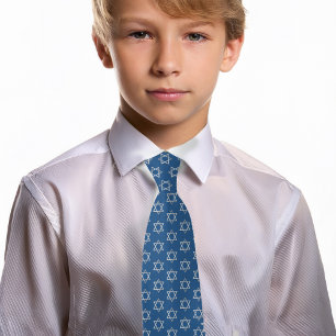 Bar Mitzwa Faux-Silberstern Davidsstern Klassische Krawatte