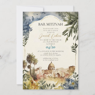 Bar Mizwa jüdische Jerusalem Einladung