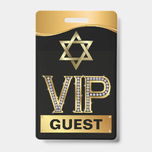 Bar Mizwa VIP-Lanyard-Abzeichen - siehe Rückseite Ausweis