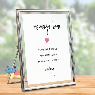 Bar Momosa, minimalistische Dusche für Mädchen Poster