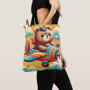 Bär nimmt Flug Tasche