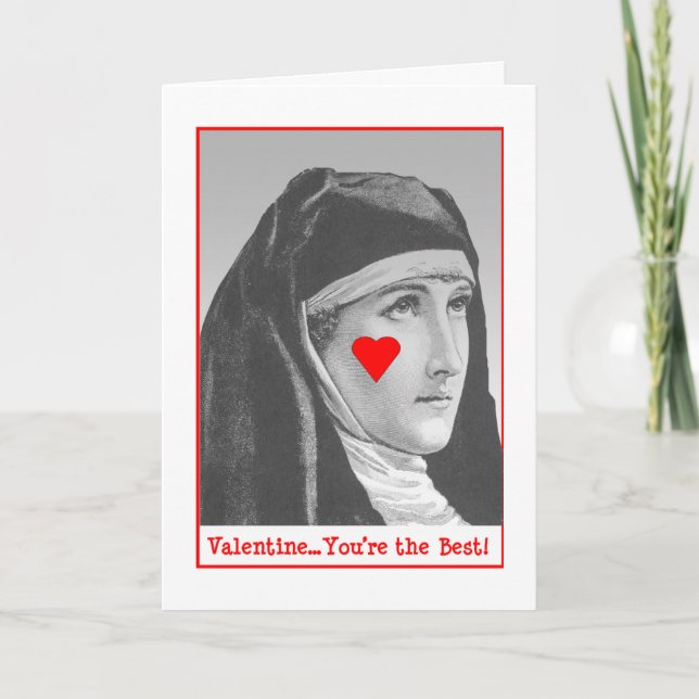 Bar Nun Valentine Feiertagskarte (Vorderseite)