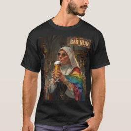 Bar Nun (Word Pun) Digitale Kunst T-Shirt