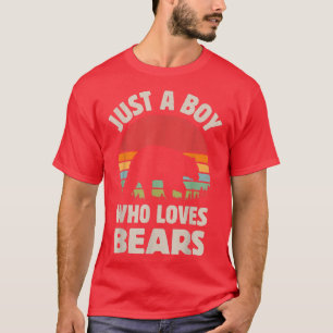 Bär nur ein Junge, der Lieben Bären Männer Retro V T-Shirt