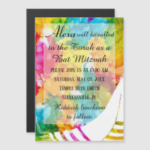 Bar or Bat Mitzvah Magnetische Party Einladung