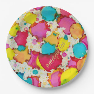 Bar or Bat Mitzvah Papierplatte Confetti Pappteller