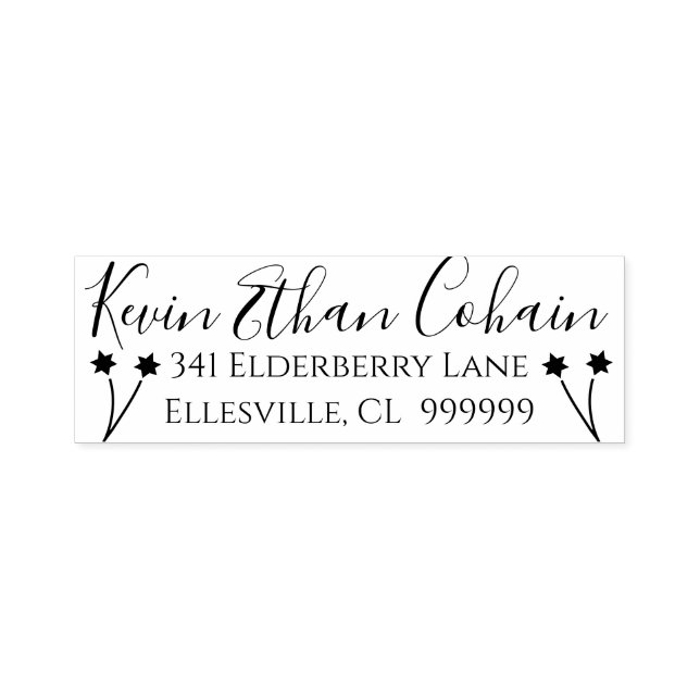 Bar or Bat Mitzvah Star Blume Design Permastempel (Design)