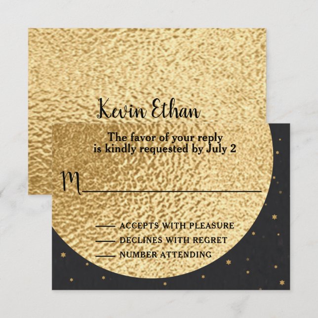 Bar or Bat Mitzvah UAWG Out dieser Welt RSVP Karte (Vorne/Hinten)