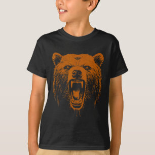 Bär Orange Wütender Grizzlybär Wandern Camping Cam T-Shirt