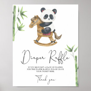 Bär Panda Windelverlosung Poster