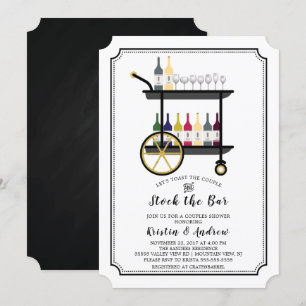 Bar Panier Stock du Bar Couples Douche Invitation