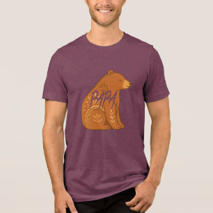 Bär Papa T-Shirt Tri-Blend Shirt