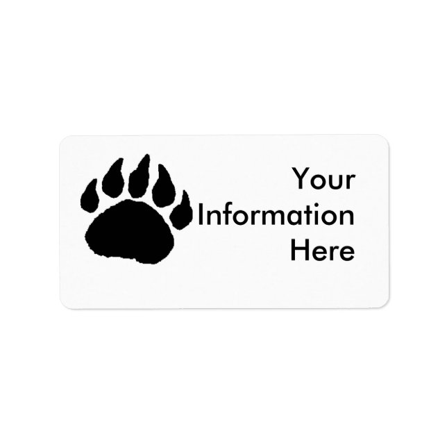 Bar Paw Address Lables Adressaufkleber (Vorne)