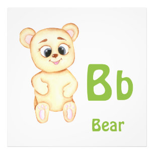 Bär personalisieren ABC: Letter B - Fügen Sie Ihre Fotodruck