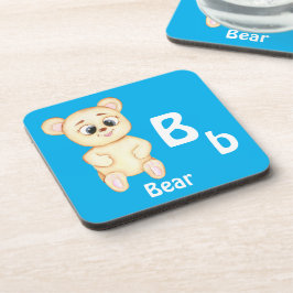 Bär personalisieren ABC: Letter B - Fügen Sie Ihre Getränkeuntersetzer