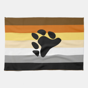 Bär Pride Flagge mit Pfote Geschirrtuch