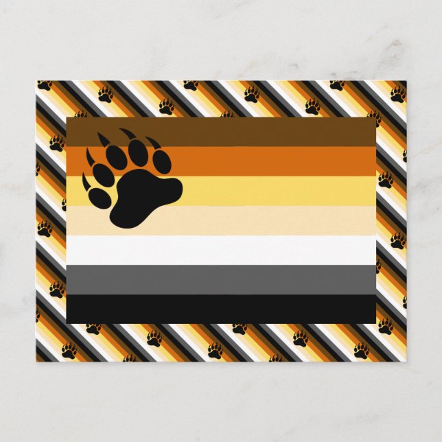 Bär-Pride-Flagge Postkarte (Vorderseite)