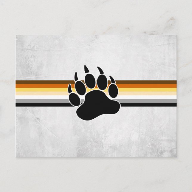 Bär-Pride-Flagge Postkarte (Vorderseite)