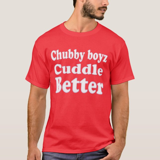 Bär Pride Mollige Jungen kuscheln besser T-Shirt (Vorderseite)