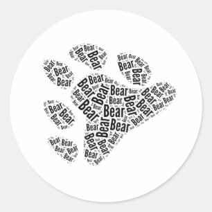 BAR PRIDE PAW PATTERN BLACK RUNDER AUFKLEBER