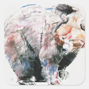 Bär Quadratischer Aufkleber