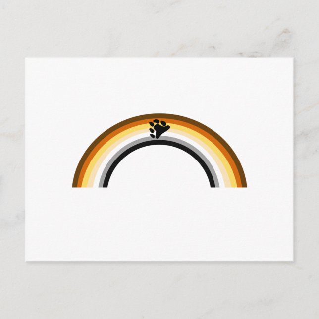 Bär Regenbogen Postkarte (Vorderseite)