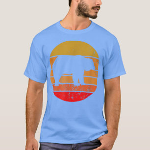 Bär Retro Wilder Vintager Sonnenuntergang Tierbär T-Shirt