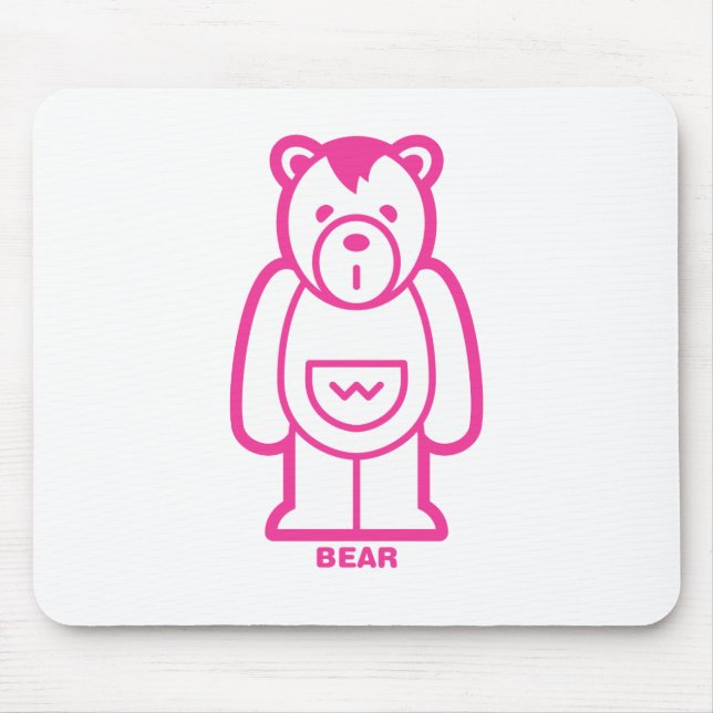 Bär (rosa) mousepad (Vorne)
