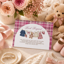Bär Rosa Wäscheleine Baby Shower Buch Anfrage